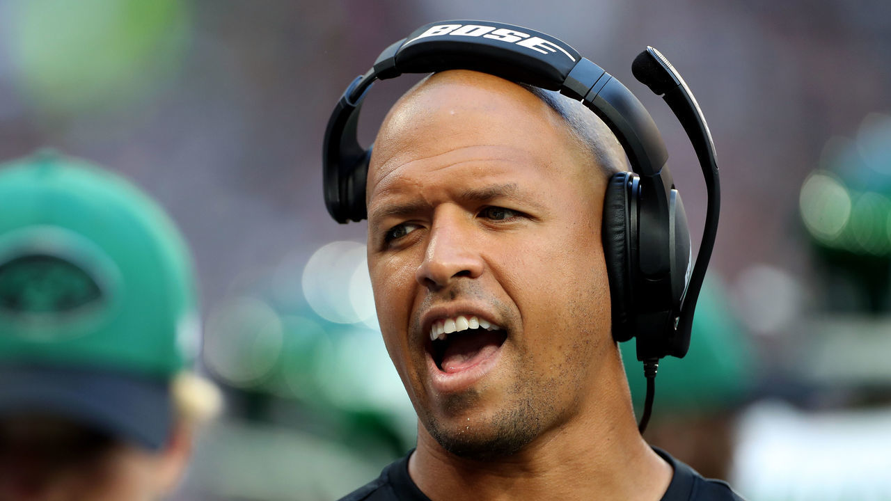 New York Jets Wide Receivers coach Miles Austin during the match which is part of the NFL London Games at Tottenham Hotspur Stadium, London. Picture date: Sunday October 10, 2021.
