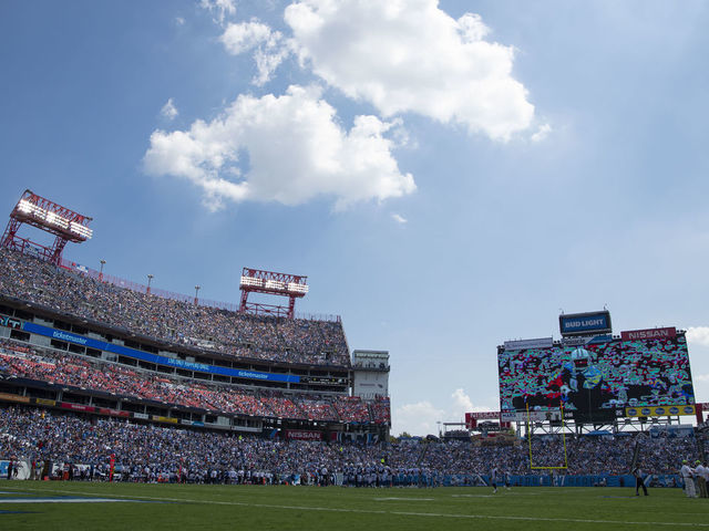 NASHVILLE, TN - SEPTEMBER 15: General view from field level during the game between the Tennessee Titans and the Indianapolis Colts at Nissan Stadium on September 15, 2019 in Nashville, Tennessee. Indianapolis defeats Tennessee 19-17.