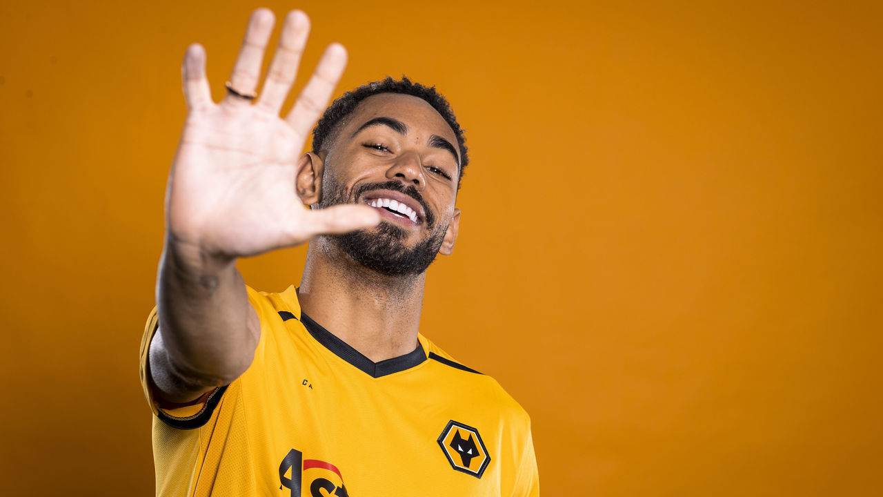 WOLVERHAMPTON, ENGLAND - DECEMBER 23: New Wolverhampton Wanderers signing Matheus Cunha poses for a portrait at Molineux on December 23, 2022 in Wolverhampton, England.