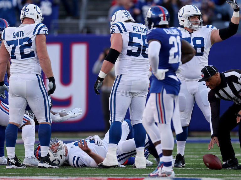 Colts' Foles carted off vs. Giants after Thibodeaux sack - Seattle Sports