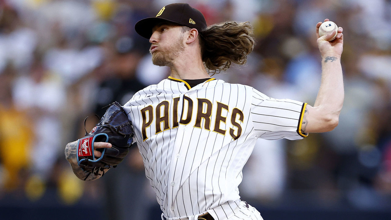 SAN DIEGO, CALIFORNIA - OCTOBER 19: Josh Hader #71 of the San Diego Padres pitches during the ninth inning against the Philadelphia Phillies in game two of the National League Championship Series at PETCO Park on October 19, 2022 in San Diego, California.