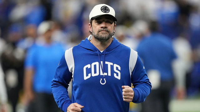 INDIANAPOLIS, INDIANA - DECEMBER 26: Head coach Jeff Saturday of the Indianapolis Colts walks off the field after losing to the Los Angeles Chargers at Lucas Oil Stadium on December 26, 2022 in Indianapolis, Indiana.