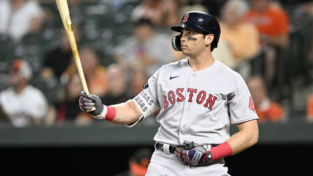 BALTIMORE, MARYLAND - SEPTEMBER 09: Triston Casas #36 of the Boston Red Sox bats against the Baltimore Orioles at Oriole Park at Camden Yards on September 09, 2022 in Baltimore, Maryland.