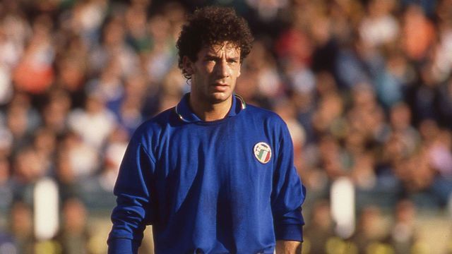 Gianluca Vialli of Italy looks on during the World Cup 1990, Italy.
