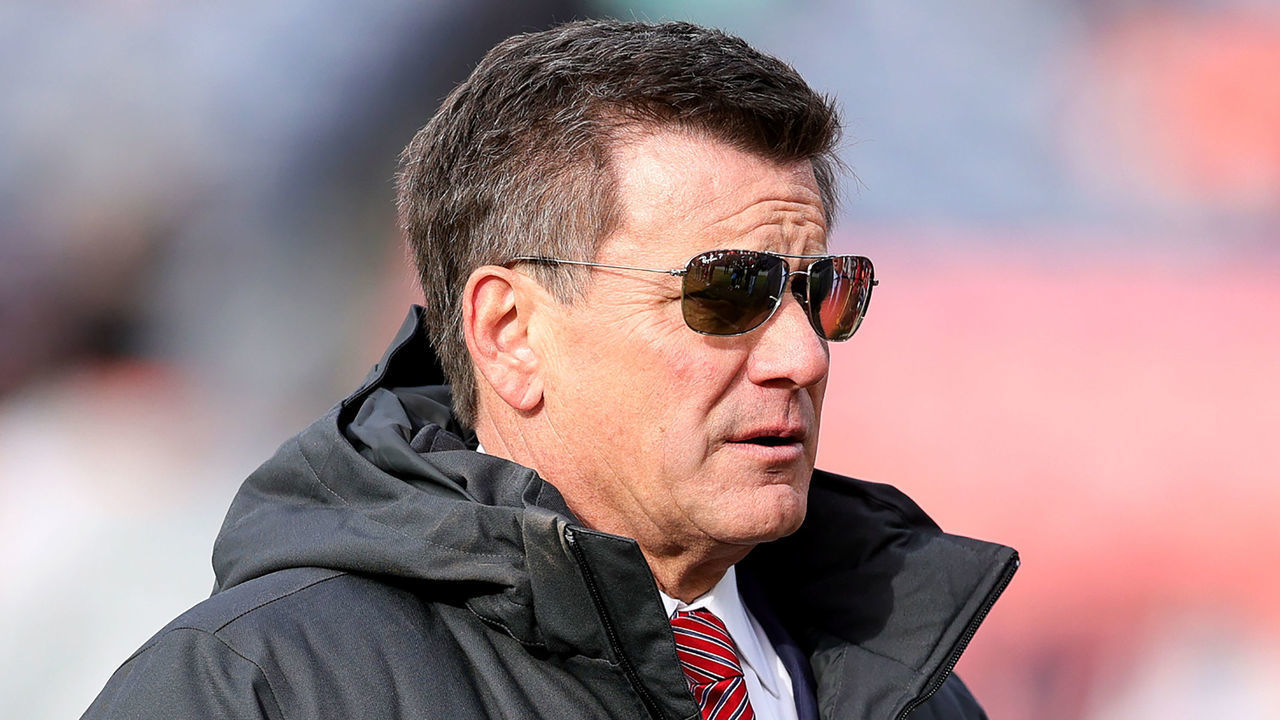 DENVER, CO - DECEMBER 18: Arizona Cardinals owner Michael Bidwell stands on the sideline before an NFL game between the Arizona Cardinals and the Denver Broncos on December 18, 2022 at Empower Field at Mile High in Denver, CO.
