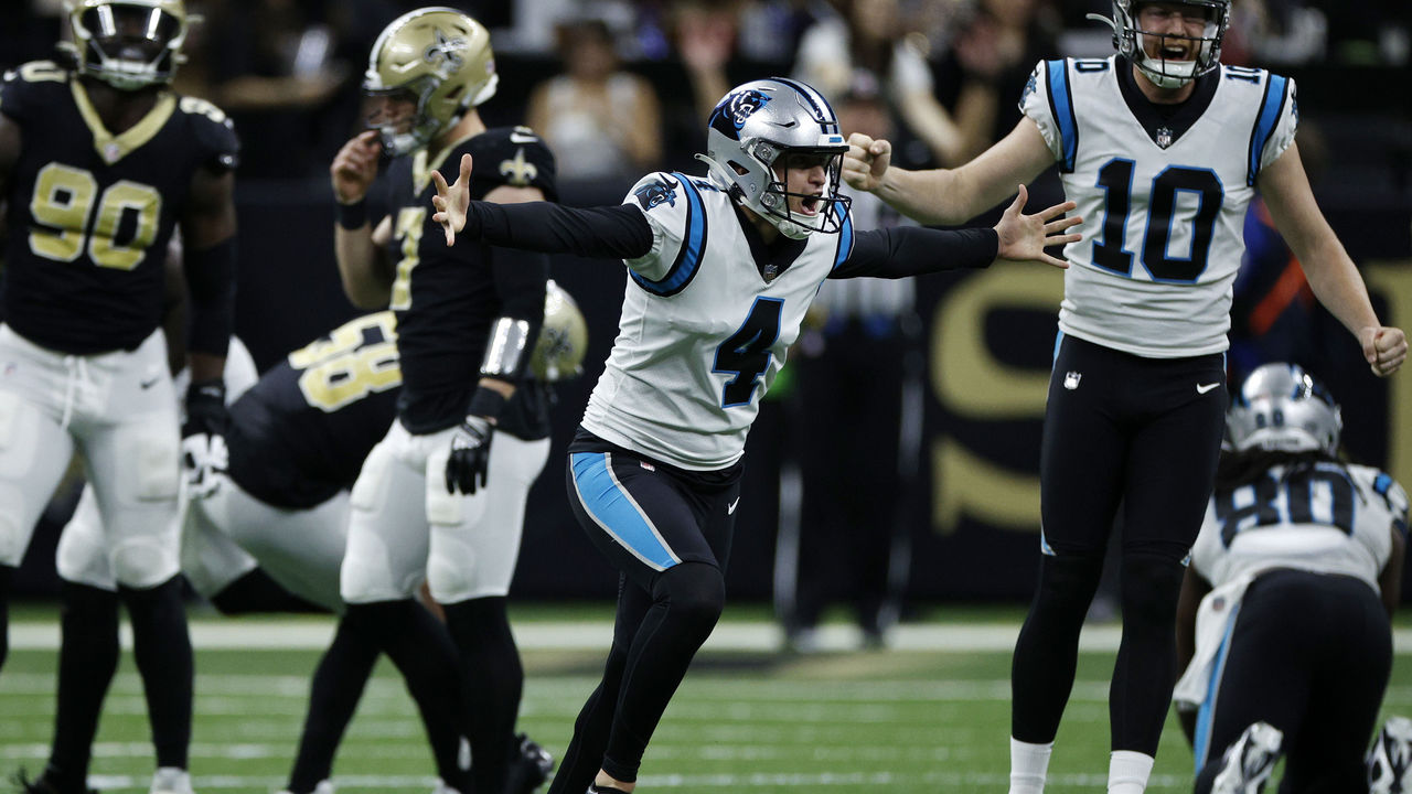 Pineiro's kick lifts Panthers to 10-7 win over Saints