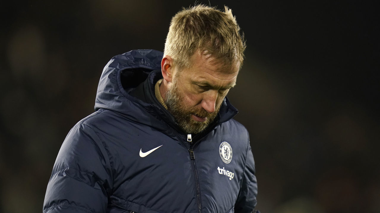 Chelsea manager Graham Potter walks off after the Premier League match at Craven Cottage, London. Picture date: Thursday January 12, 2023.