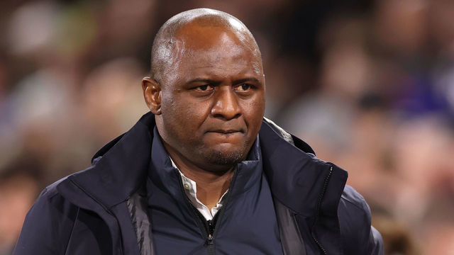 LONDON, ENGLAND - JANUARY 04: Patrick Vieira, manager of Crystal Palace Manager walks to the dug out during the Premier League match between Crystal Palace and Tottenham Hotspur at Selhurst Park on January 04, 2023 in London, England.