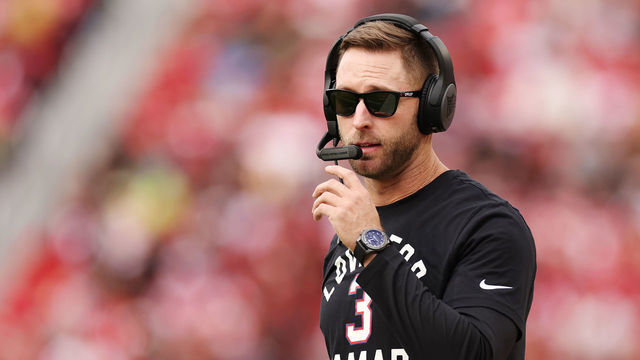 SANTA CLARA, CALIFORNIA - JANUARY 08: Head coach Kliff Kingsbury of the Arizona Cardinals looks on during the first half against the San Francisco 49ers at Levi's Stadium on January 08, 2023 in Santa Clara, California.