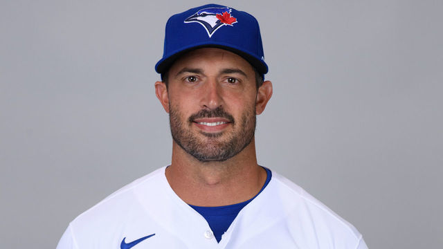 DUNEDIN, FL - FEBRUARY 24: Matt Buschmann #26 of the Toronto Blue Jays poses during Photo Day at TD Ballpark on Wednesday, February 24, 2021 in Dunedin, Florida.