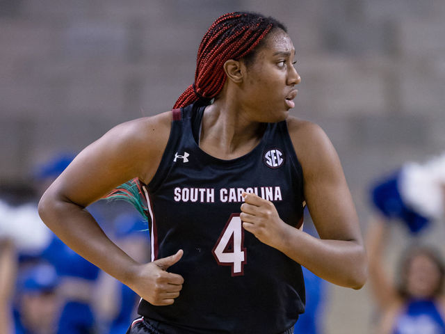 LEXINGTON, KY - JANUARY 12: Aliyah Boston #4 of the South Carolina Gamecocks is seen during the game against the Kentucky Wildcats at Memorial Coliseum on January 12, 2023 in Lexington, Kentucky.