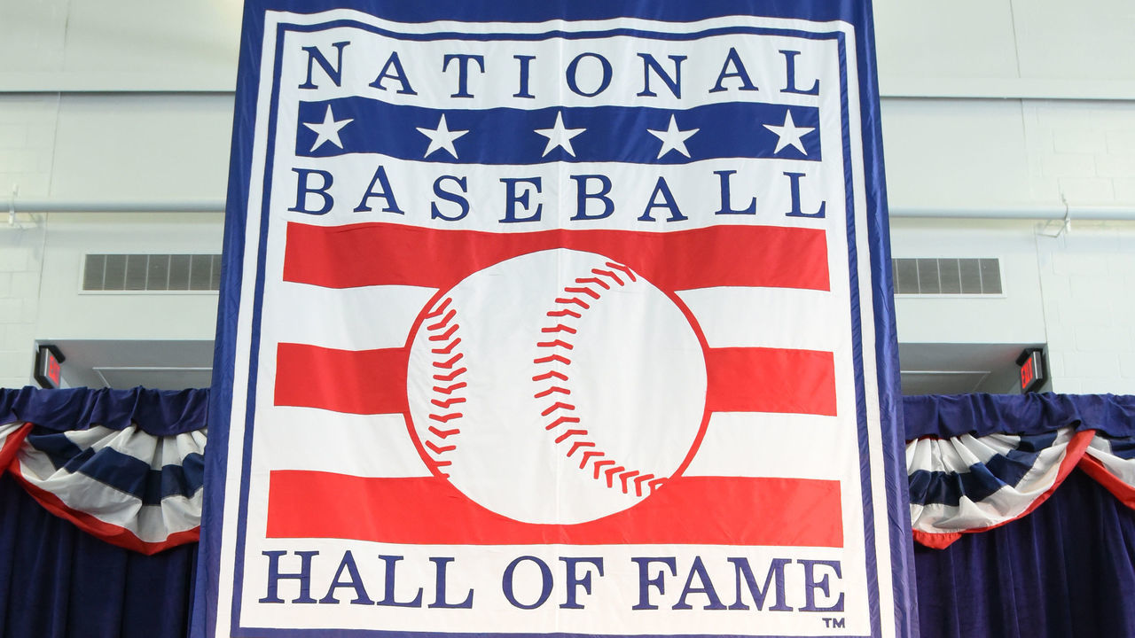 COOPERSTOWN, NY - JULY 28: A general view of the stage set up during the Hall of Fame media availability at the Clark Sports Center on July 28, 2018 in Cooperstown, New York.