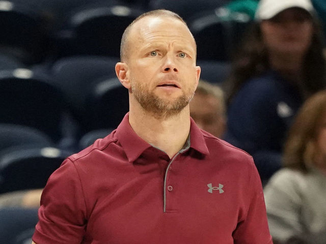WASHINGTON, DC - MARCH 07: Head coach Pat Kelsey of the Charleston Cougars looks on during the semifinals of the Colonial Athletic Association Basketball Tournament against the North Carolina-Wilmington Seahawks at the Entertainment & Sports Arena on March 7, 2022 in Washington, DC.