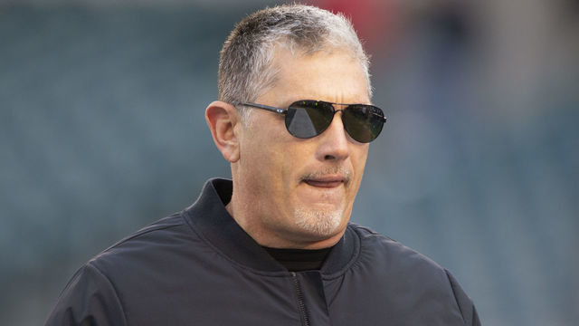 PHILADELPHIA, PA - DECEMBER 22: Defensive coordinator Jim Schwartz of the Philadelphia Eagles looks on prior to the game against the Dallas Cowboys at Lincoln Financial Field on December 22, 2019 in Philadelphia, Pennsylvania.