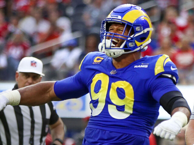 Download Los Angeles Rams Aaron Donald Jersey Number 99. Wallpaper