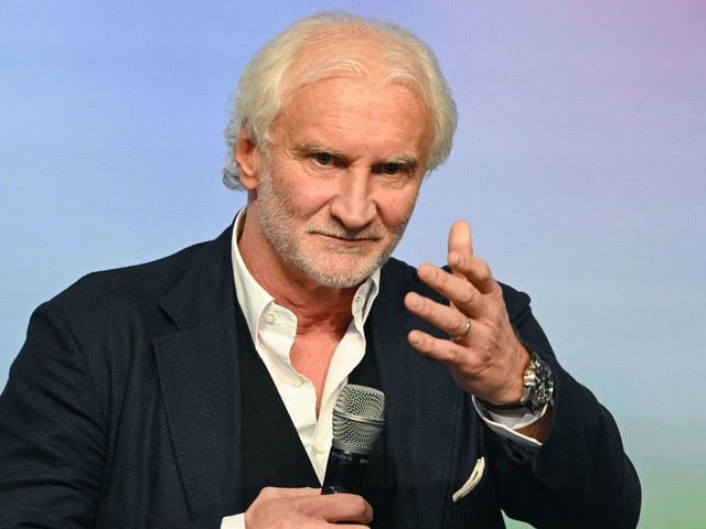 17 January 2023, Hessen, Offenbach/Main: Rudi Völler is presented with the DFL Honorary Award at the DFL New Year's Reception. At the German Football League's (DFL) New Year's Reception, the challenges facing professional soccer in the coming months are traditionally addressed. Photo: Arne Dedert/dpa