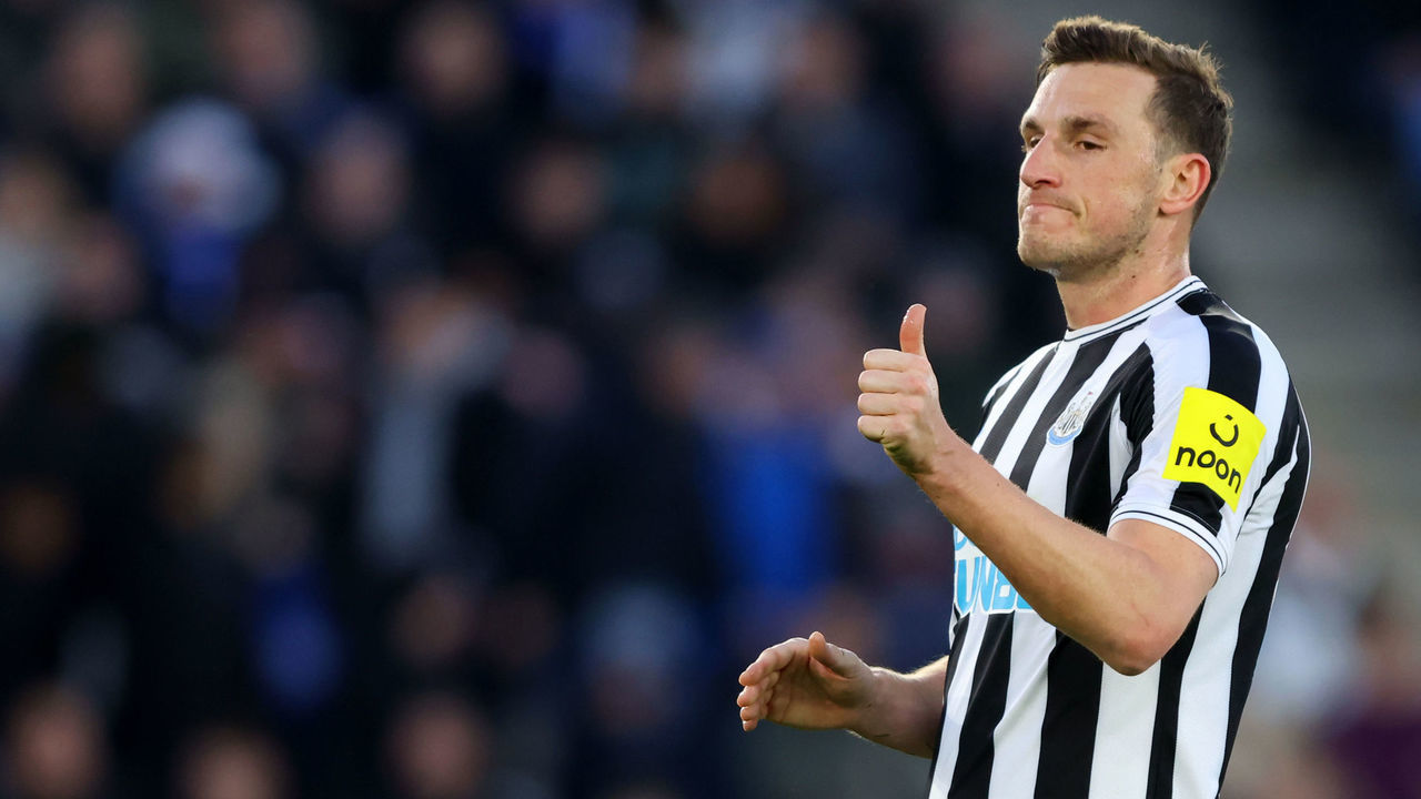 LEICESTER, ENGLAND - DECEMBER 26: Chris Wood of Newcastle United during the Premier League match between Leicester City and Newcastle United at The King Power Stadium on December 26, 2022 in Leicester, United Kingdom.