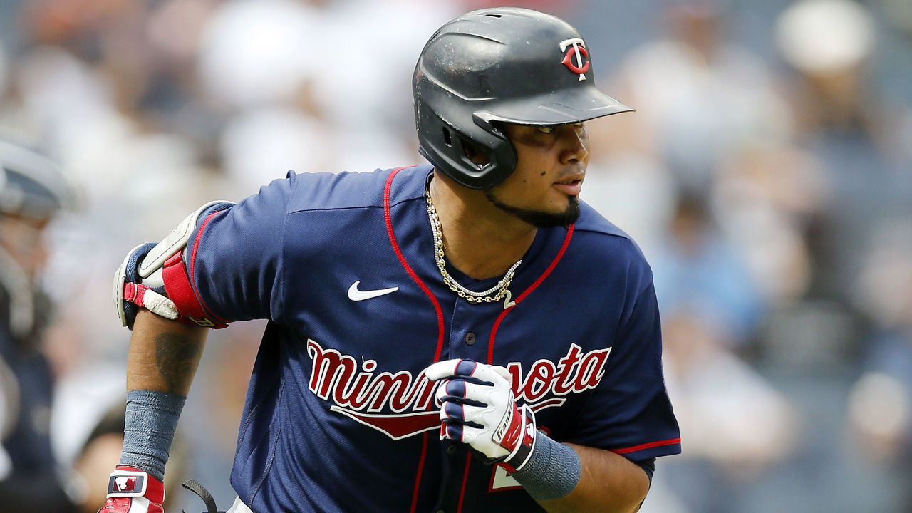 NEW YORK, NEW YORK - SEPTEMBER 05: Luis Arraez #2 of the Minnesota Twins in action against the New York Yankees at Yankee Stadium on September 05, 2022 in New York City. The Yankees defeated the Twins 5-2.