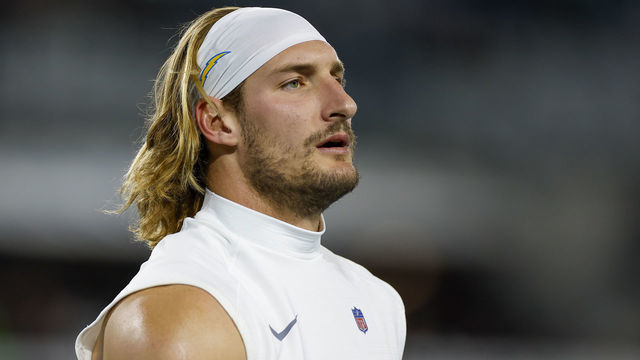 JACKSONVILLE, FL - JANUARY 14: Los Angeles Chargers linebacker Joey Bosa (97) during the game between the Los Angeles Chargers and the Jacksonville Jaguars on January 14, 2023 at TIAA Bank Field in Jacksonville, Fl.