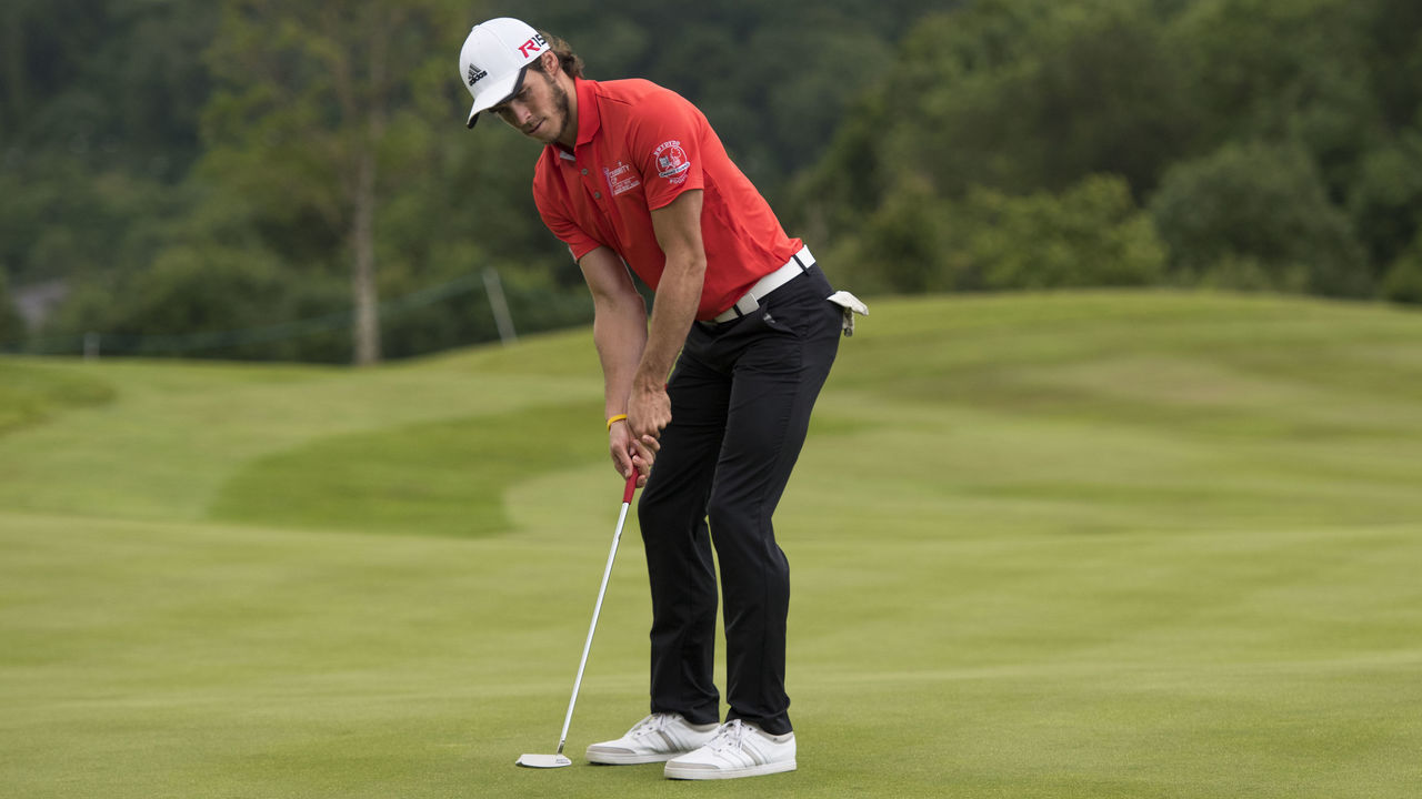 NEWPORT, WALES - JULY 04: Footballer Gareth Bale putts during the annual Celebrity Cup golf tournament at Celtic Manor Resort on July 4, 2015 in Newport, Wales. The Celebrity Cup sees celebrities from England, Wales, Ireland and Scotland competing against each other.