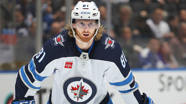 TORONTO, CANADA - JANUARY 19: Kyle Connor #81 of the Winnipeg Jets waits for play to resume against the Toronto Maple Leafs during an NHL game at Scotiabank Arena on January 19, 2023 in Toronto, Ontario, Canada. The Maple Leafs defeated the Jets 4-1.