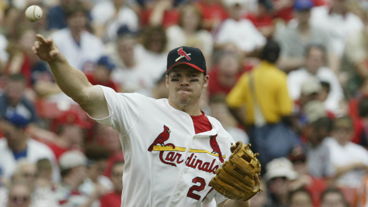 18 May 2003: Scott Rolen of the St. Louis Cardinals during the Cards 6-3 victory over the Chicago Cubs at Busch Stadium in St. Louis, MO.