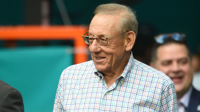 MIAMI GARDENS, FL - NOVEMBER 27: Miami Dolphins owner Stephen Ross heads to the field prior to the start of the game featuring the Houston Texans and the Miami Dolphins on November 27, 2022 at Hard Rock Stadium in Miami Gardens, FL.