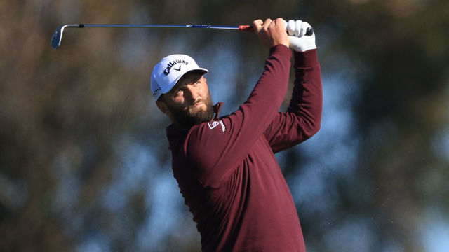LA JOLLA, CALIFORNIA - JANUARY 25: John Rahm of Spainhits his first shot on the 2nd hole of the South Course during the first round of the Farmers Insurance Open at Torrey Pines Golf Course on January 25, 2023 in La Jolla, California.