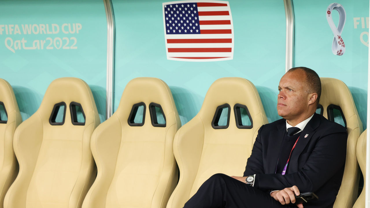 DOHA, QATAR - NOVEMBER 29: Earnie Stewart USMNT General Manager before a FIFA World Cup Qatar 2022 Group B match between Iran and USMNT at Al Thumama Stadium on November 29, 2022 in Doha, Qatar.