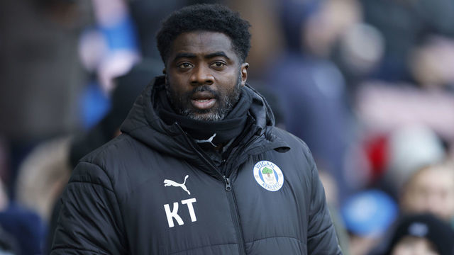 Wigan Athletic manager Kolo Toure at the Sky Bet Championship match at the DW Stadium, Wigan. Picture date: Saturday January 21, 2023.