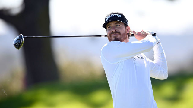 LA JOLLA, CALIFORNIA - JANUARY 26: Sam Ryder of the United States plays his shot from the sixth tee of the South Course during the second round of the Farmers Insurance Open at Torrey Pines Golf Course on January 26, 2023 in La Jolla, California.