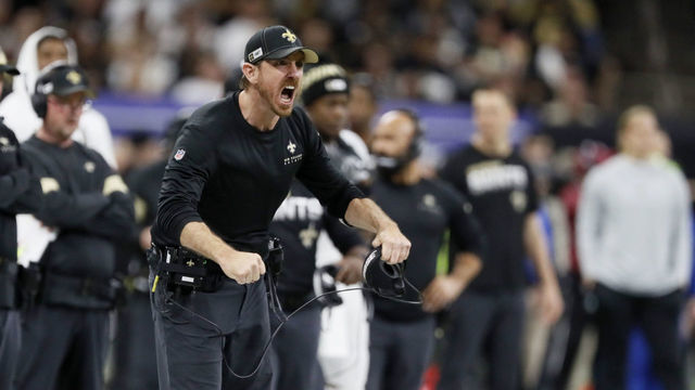 Football: NFC Wild Card Playoffs: New Orleans Saints defensive line coach Ryan Nielsen on sidelines during game vs Minnesota Vikings at Mercedes-Benz Superdome. New Orleans, LA 1/5/2020 CREDIT: David E. Klutho (Set Number: X163121 TK1 )
