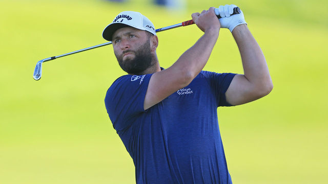 LA JOLLA, CALIFORNIA - JANUARY 27: Jon Rahm of Spain plays his shot on the 15th hole of the South Course during the third round of the Farmers Insurance Open at Torrey Pines Golf Course on January 27, 2023 in La Jolla, California.