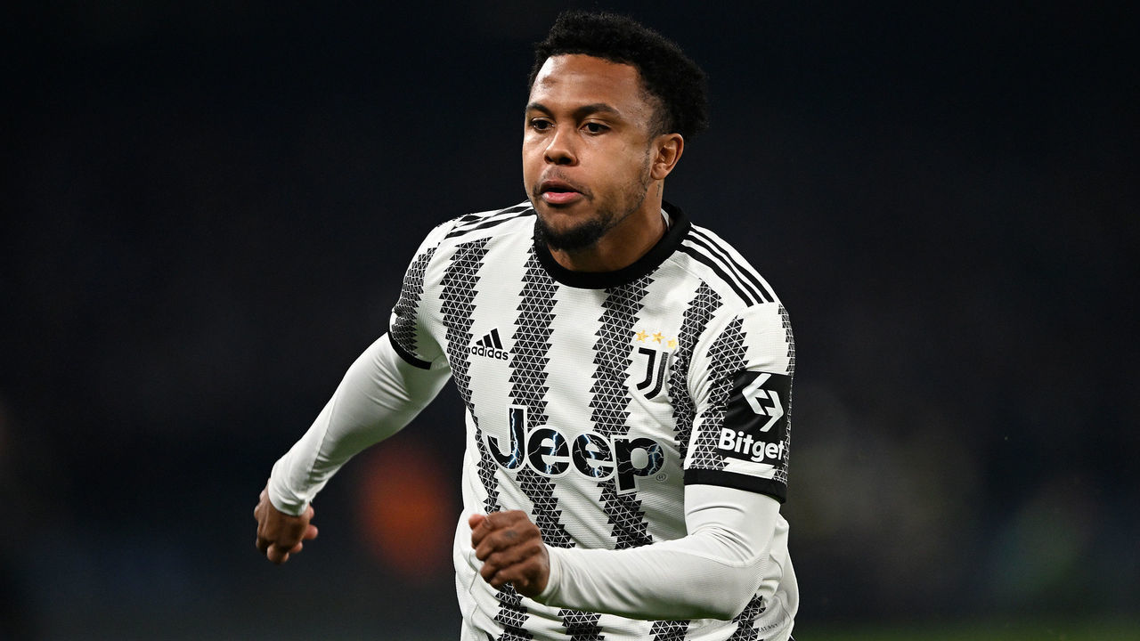 NAPLES, ITALY - JANUARY 13: Weston McKennie of Juventus during the Serie A match between SSC Napoli_Juventus at Stadio Diego Armando Maradona on January 13, 2023 in Naples, Italy.