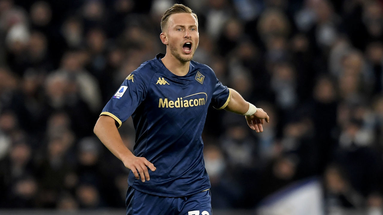 OLIMPICO STADIUM, ROMA, ITALY - 2023/01/29: Antonin Barak of ACF Fiorentina gestures during the Serie A football match between SS Lazio and ACF Fiorentina. Lazio and Fiorentina drew 1-1.