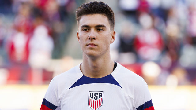LOS ANGELES, CA - JANUARY 28: USMNT forward Matthew Hoppe (13) during the international friendly between USMNT and Colombia on January 28, 2023 at Dignity Health Sports Park in Carson, CA.