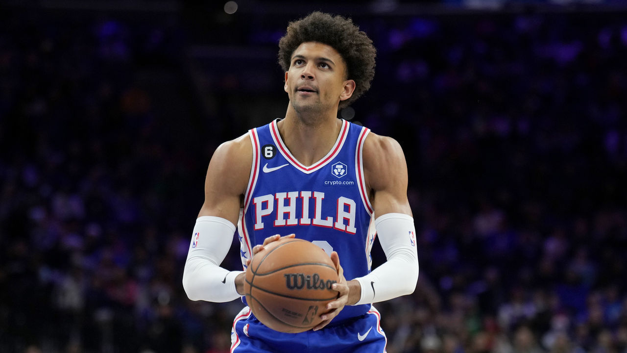PHILADELPHIA, PA - JANUARY 30: Matisse Thybulle #22 of the Philadelphia 76ers prepares to shoot a free throw during the game against the Orlando Magic on January 30, 2023 at the Wells Fargo Center in Philadelphia, Pennsylvania NOTE TO USER: User expressly acknowledges and agrees that, by downloading and/or using this Photograph, user is consenting to the terms and conditions of the Getty Images License Agreement. Mandatory Copyright Notice: Copyright 2023 NBAE