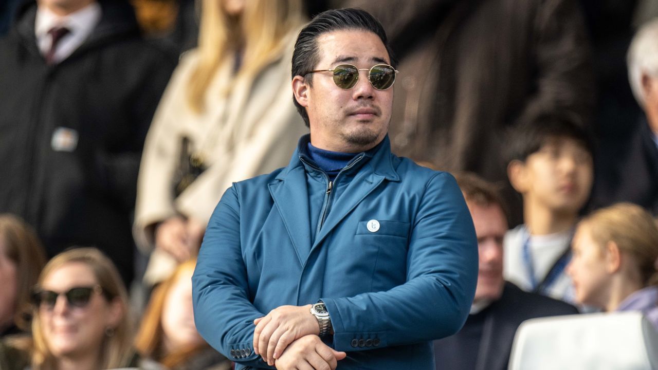 LEICESTER, ENGLAND - OCTOBER 15: Aiyawatt Srivaddhanaprabha chairman of Leicester City attend the Premier League match between Leicester City and Crystal Palace at The King Power Stadium on October 15, 2022 in Leicester, United Kingdom.