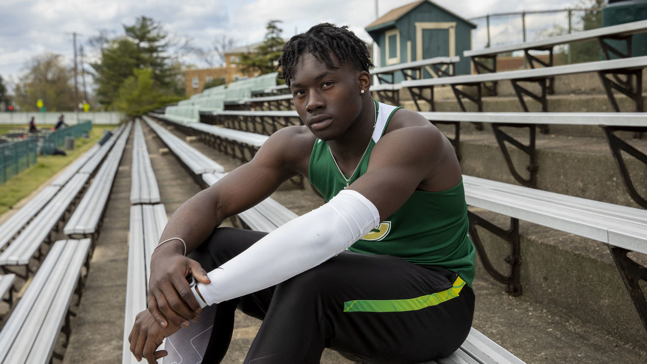 WASHINGTON, D.C. - APRIL 19: Nyckoles Harbor poses for a portrait at Archbishop Carroll High School in Washington, D.C. on Tuesday, April 19. (Amanda Andrade-Rhoades/For The Washington Post via Getty Images)