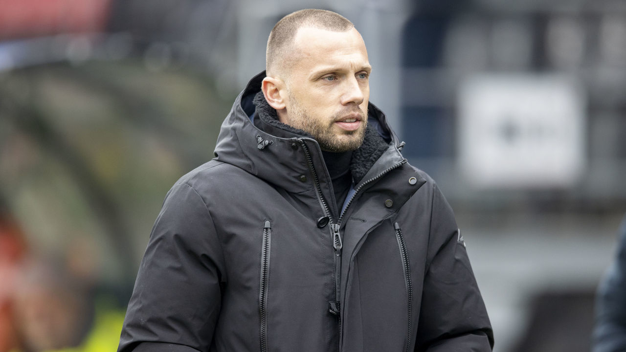 ROTTERDAM, NETHERLANDS - JANUARY 29: Interim-manager John Heitinga of AFC Ajax during the Dutch Eredivisie match between SBV Excelsior and AFC Ajax at Van Donge & De Roo Stadion on January 29, 2023 in Rotterdam, Netherlands.