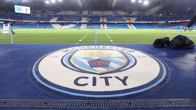 MANCHESTER, ENGLAND - JANUARY 19: General view inside the stadium prior to the Premier League match between Manchester City and Tottenham Hotspur at Etihad Stadium on January 19, 2023 in Manchester, England.