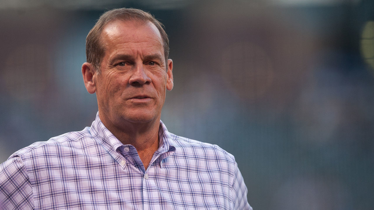 21 AUGUST 2015: Colorado Rockies co-owner Dick Monfort stands on the field before a regular season Major League Baseball game between the New York Mets and the Colorado Rockies at Coors Field in Denver, Colorado. *****For Editorial Use Only*****