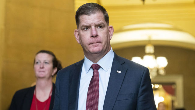 UNITED STATES - NOVEMBER 17: Labor Secretary Marty Walsh is seen in the U.S. Capitol on Thursday, November 17, 2022. (Tom Williams/CQ-Roll Call, Inc via Getty Images)