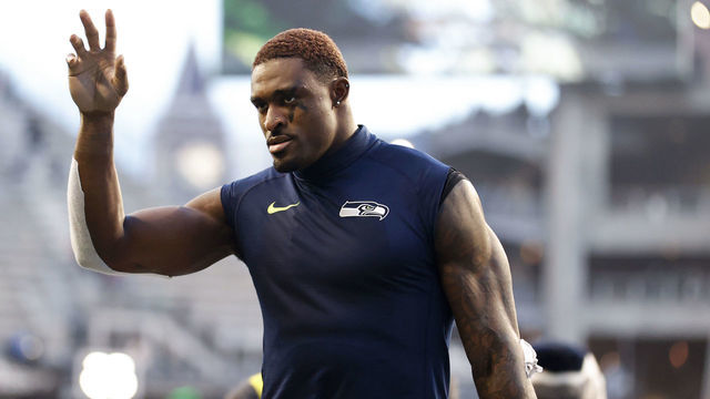 SEATTLE, WASHINGTON - JANUARY 01: DK Metcalf #14 of the Seattle Seahawks walks off the field after a win over the New York Jets at Lumen Field on January 01, 2023 in Seattle, Washington.