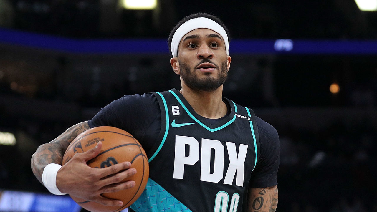 MEMPHIS, TENNESSEE - FEBRUARY 01: Gary Payton II #00 of the Portland Trail Blazers during the game against the Memphis Grizzlies at FedExForum on February 01, 2023 in Memphis, Tennessee.