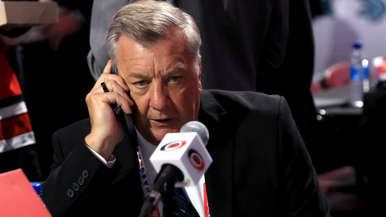 MONTREAL, QUEBEC - JULY 07: General manager Don Waddell of the Carolina Hurricanes prior to Round One of the 2022 Upper Deck NHL Draft at Bell Centre on July 07, 2022 in Montreal, Quebec, Canada.