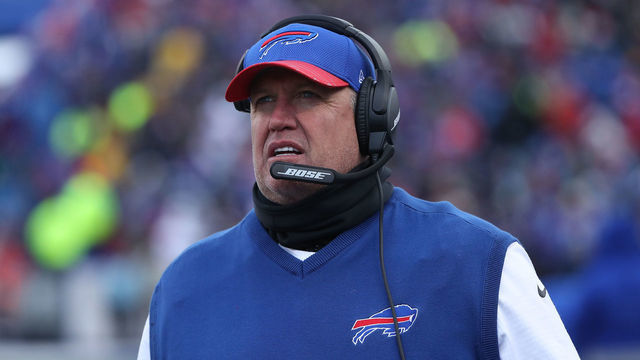 ORCHARD PARK, NY - DECEMBER 18: Head coach Rex Ryan of the Buffalo Bills during NFL game action against the Cleveland Browns at New Era Field on December 18, 2016 in Orchard Park, New York.