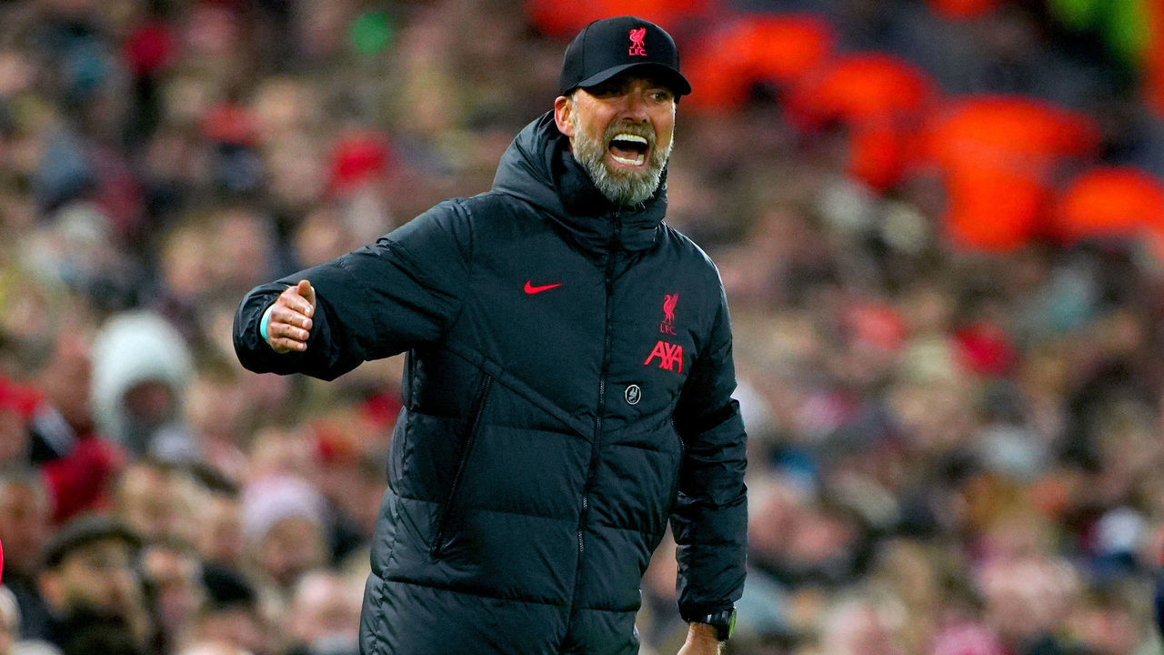 Liverpool manager Jurgen Klopp during the Premier League match at Anfield, Liverpool. Picture date: Monday February 13, 2023.