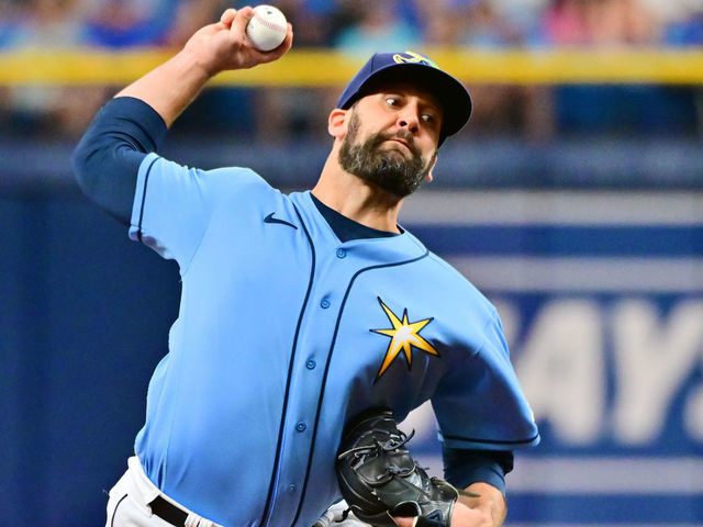 Tampa Bay Rays pitcher Andrew Kittredge, delivers against the