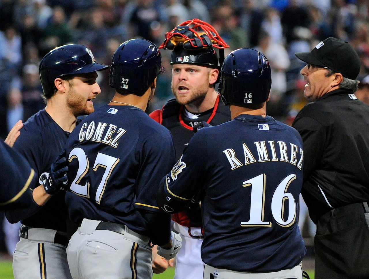 Brian McCann defends his actions in Braves-Brewers bench-clearing brawl